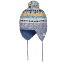 (45-47, Blue) Barts Kids Mitala Ear Flaps Bobble Hat