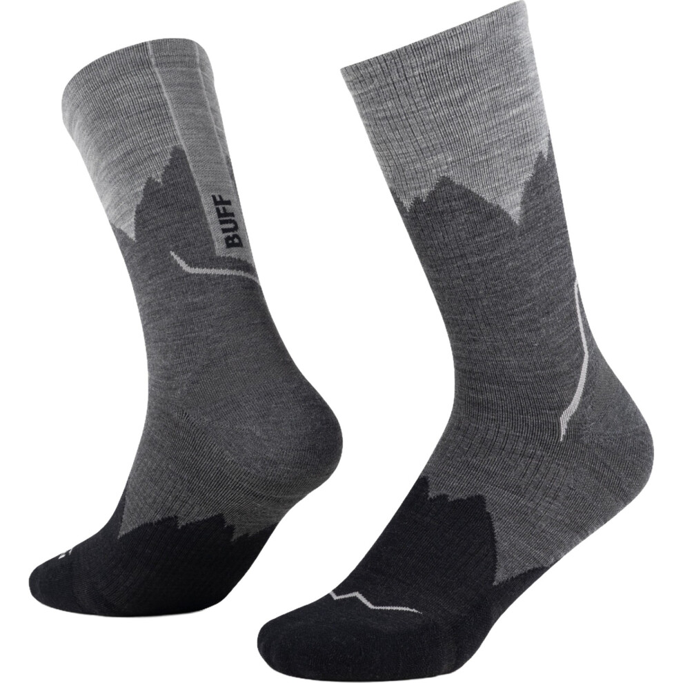 Buff (Xl, Black) Merino Lightweight Hiking Crew Socks