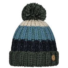 (+8 Years, Army Green) Barts Kids Childrens Wilhelm Chunky Cable Knit Warm Winter Beanie Hat