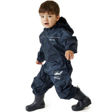 (3-4 Years, Navy) Regatta Unisex Kids Puddle IV Outdoor Waterproof Breathable Puddle Suit