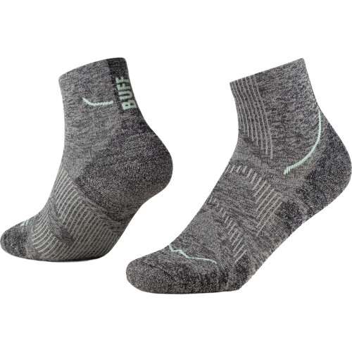 Buff (XL, Light Grey) Buff Dryflx Breathable Running Ankle Socks