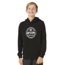 (14, Black) Rip Curl Kids Stapler Hood Hoodie