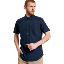 (M, Dark Navy) Ben Sherman Mens Signature Oxford Short Sleeve Shirt
