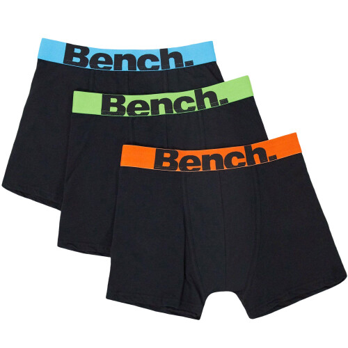Bench Bench Mens Action 3 Pack Elasticated Underwear Boxers Boxer Shorts