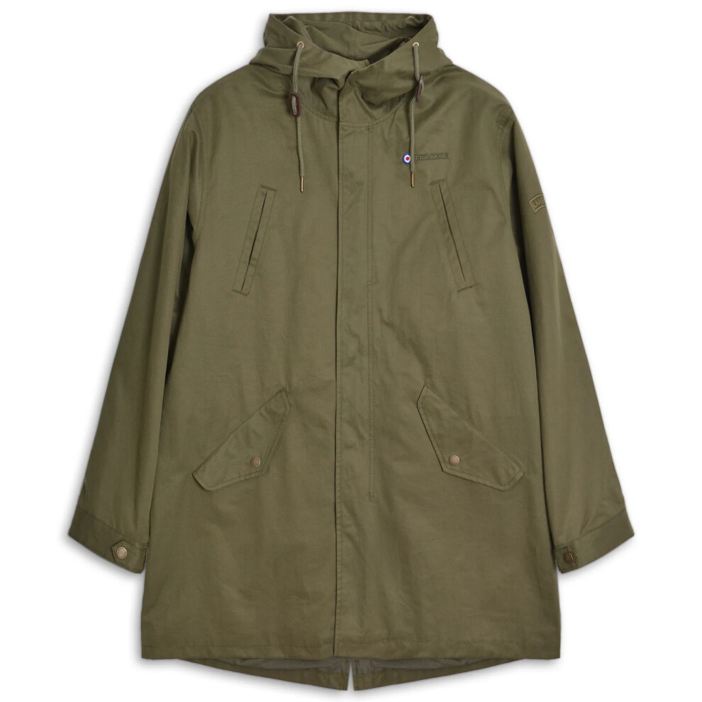 Lambretta (L, Khaki) Mens Outdoor Warm Winter Water Resistant Parka Jacket