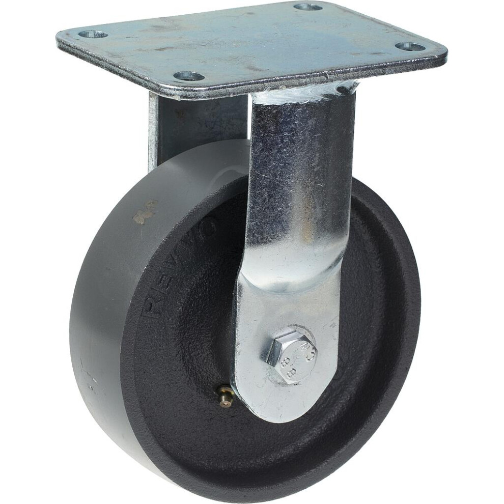 150Mm Fixed Castor With Grey Cast Iron Wheel 5056116803184