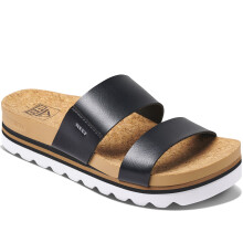 (UK 5, Black/Brown) Reef Womens Cushion Vista Hi Summer Holiday Sliders Slides Sandals