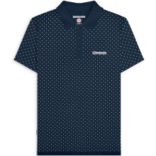 (2XL, Navy) Lambretta Mens Polkadot Retro Short Sleeve Polo Shirt