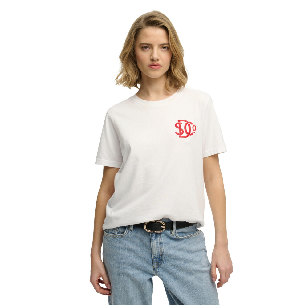 Superdry (14, Optic) Womens Sd&Co Relaxed Short Sleeve T-Shirt