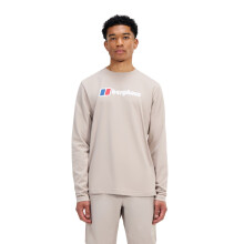 (2XL, Taupe) Berghaus Mens Big Logo Long Sleeve T-Shirt