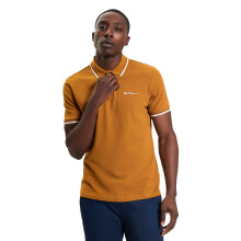 (XL, Caramel) Ben Sherman Mens Signature Pique Short Sleeve Polo Shirt