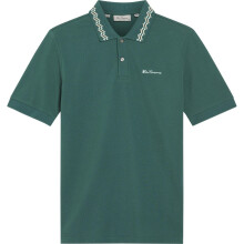 (5XL, Teal) Ben Sherman Mens Collar Interest Big & Tall Short Sleeve Polo Shirt