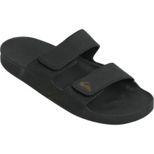 (6 UK, Black) Quiksilver Mens Rivi Leather Slides