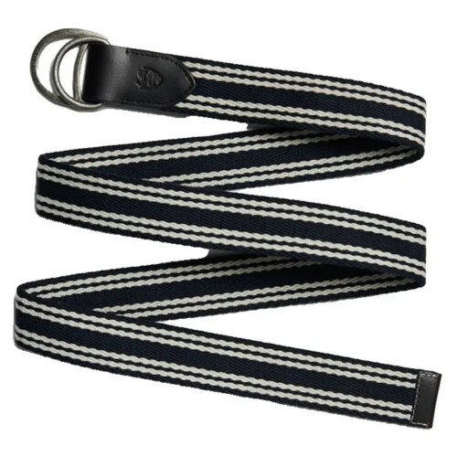 Superdry (OS, Navy/Cream Stripe) Superdry Mens Heritage Stripe Webbed Belt
