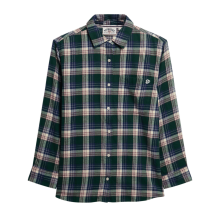 (8, Green Mix) Superdry Womens Check Flannel Boyfriend Long Sleeve Shirt