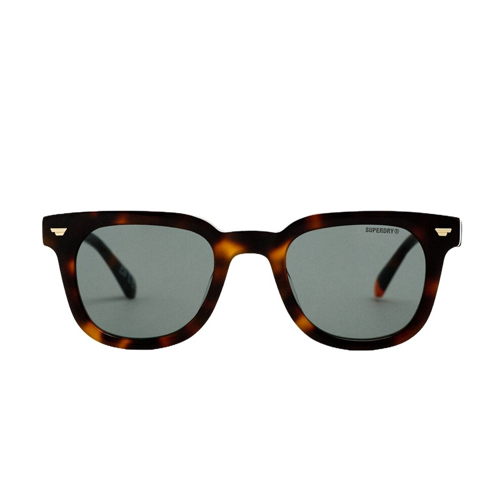 Superdry (Os, Tortoiseshell / Green Lens) Womens Retro Square Sunglasses