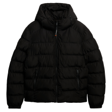 (M, Black/Black) Superdry Mens Hooded Sports Padded Jacket