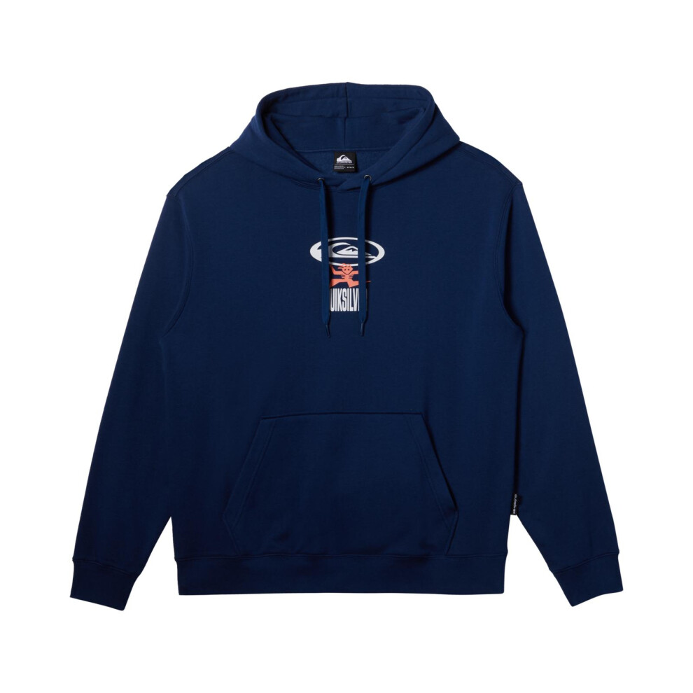 Quiksilver (S, Estate Blue) Mens Graphic Pullover Hoodie