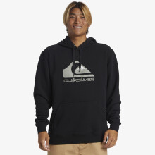 (S, Black) Quiksilver Mens Big Logo Hoodie Sweatshirt