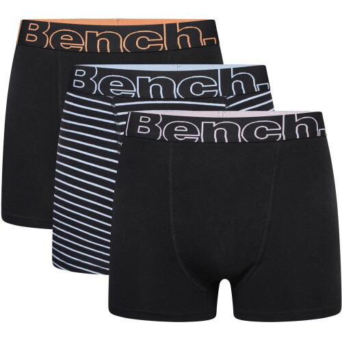 Bench Bench Mens Rusby 3 Pack Elasticated Underwear Boxers Boxer Shorts