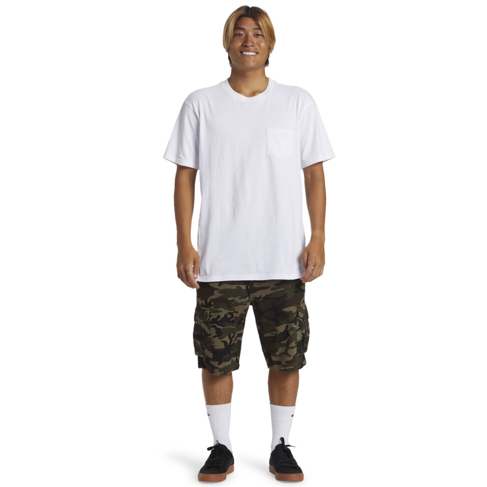 Quiksilver (30, Four Leaf Clover) Mens Crucial Battle Cargo Multi Pocket Outdoor Walk Short