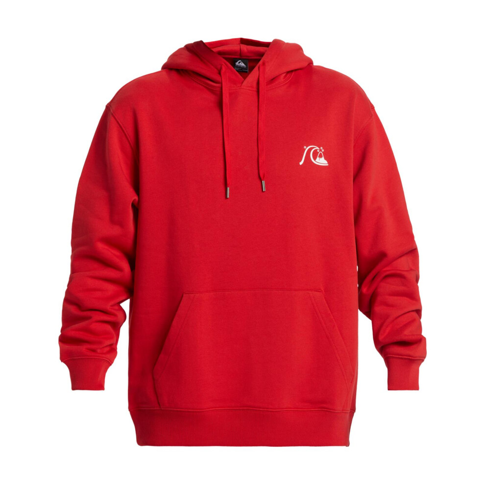 Quiksilver (S, Salsa) Mens Dna Bubble Logo Pullover Hoodie Hooded Sweatshirt Jumper
