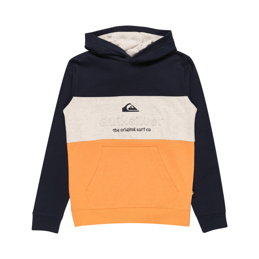 Quiksilver Kids Emboss Block Hooded Sweater Sweatshirt Jumper Pullover Hoodie