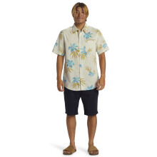 (M, Snow White Aop Mix Bag Ss) Quiksilver Mens Apero Classic Casual Hawaiian Button-Down Short Sleeve Shirt
