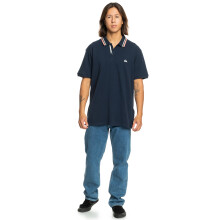 Quiksilver Mens Loia Short Sleeve Casual Pique Polo Shirt - Navy