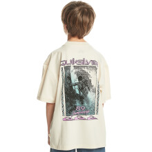 (16Y, Birch) Quiksilver Kids Back Flash Short Sleeve Crew Neck Cotton T-Shirt Top Tee