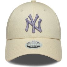 New Era Womens 9FORTY New York Yankees Baseball Cap - Light Beige - OSFM
