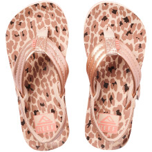 (6K-7K UK, Cheetah) Reef Girls Little Ahi Strappy Sandals
