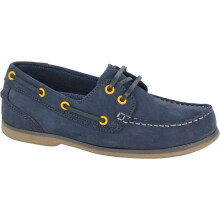 (5 UK, Navy) Dek Womens Moccasin Nubuck Leather Boat Shoe