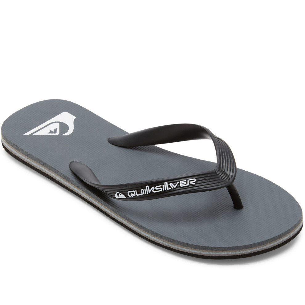 Quiksilver (8 Uk, Grey) Mens Molokai Core Summer Beach Pool Sandals Thongs Flip Flops