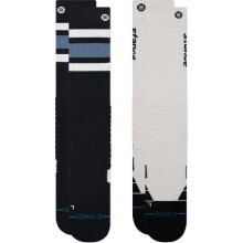(M, Black) Stance Unisex Speed 2 Pack Over The Calf Ski Socks