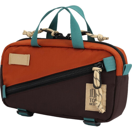 (One Size, Clay/Chocolate) Topo Designs Unisex Mini Quick Pack Crossbody Bag