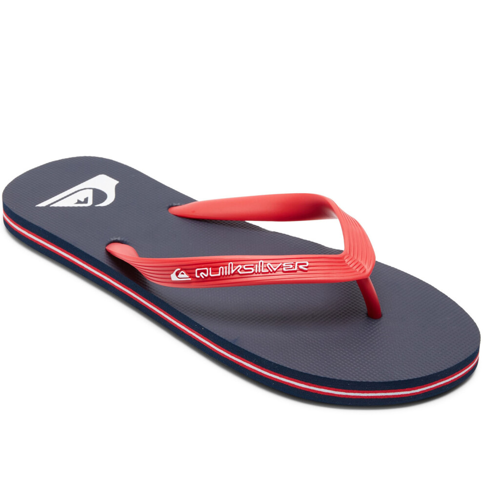Quiksilver (10 Uk, Red) Mens Molokai Core Summer Beach Pool Sandals Thongs Flip Flops