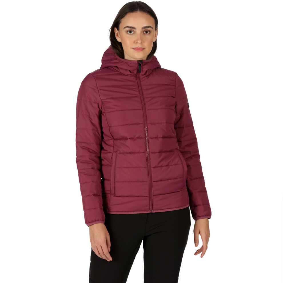 Regatta (10, Amaranth Haze) Womens Helfa Insulated Quilted Padded Hooded Jacket Coat