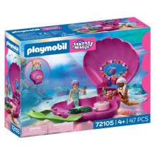 PLAYMOBIL 72105 Shell Bag & Mermaids, Fantasy & Magic Mermaids, 47 pieces, Suitable for ages 4 and up