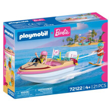 PLAYMOBIL 72122 Barbie Boat & Wakeboard, 21 pieces, Suitable for ages 4 and up
