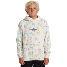 (12 Yrs, Snow White) Quiksilver Kids Cosmic Cloud Pullover Hoody Sweatshirt Hoodie Top