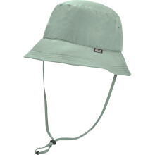 (L, Green Zinnia) Jack Wolfskin Womens Summer All Round Visor Adjustable Chin Strap Sun Hat