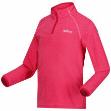 (14Yrs, Flamingo) Regatta Kids Loco Half Zip Mini Stripe Outdoor Pullover Fleece