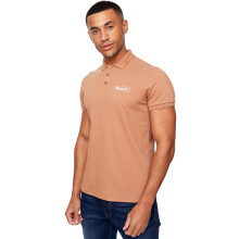 (S, Clay) Bench Mens Iverson Short Sleeve Three Button Slim Fit Polo Shirt Top