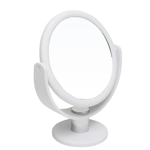 (White) Alice Wheeler Boxed Soft Touch Vanity Mirror 1x / 7x magnification