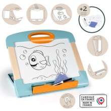 Smoby - Nomadic chalkboard - 3 different uses - Includes: 1 erasable marker, 4 coloring pages, and 1 cloth - Made in France