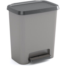 Pedal Bin - CURVER - COMPATTA - 25 L - Anthracite Grey - Polypropylene