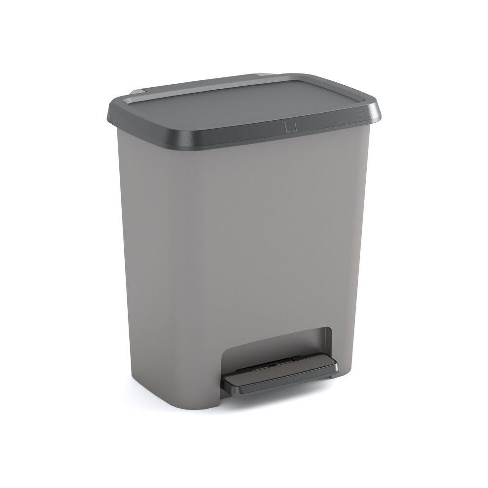 Curver Pedal Bin - Compatta - 25 L - Anthracite Grey - Polypropylene