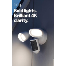 Ring Floodlight Cam Pro (newest gen) | Outdoor Security Camera | Retinal 4K, 10x Enhanced Zoom, 2000 Lumen Floodlights & Siren