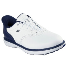(UK 8, White/Navy) Skechers Mens Slip-ins GO GOLF Prestige Leather Waterproof Golf Shoes